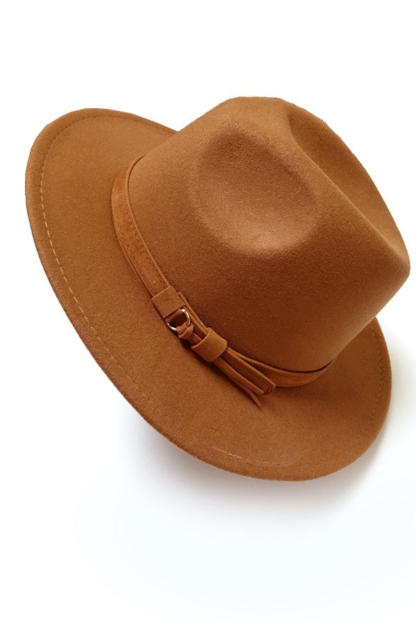 A VINTAGE CLASSIC FEDORA HAT BROWN TIE TRIM - Image 8
