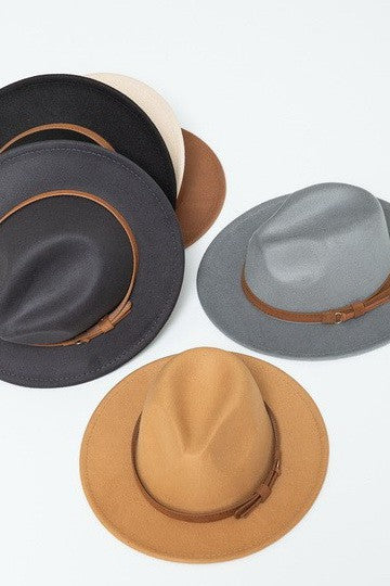A VINTAGE CLASSIC FEDORA HAT BROWN TIE TRIM - Image 2