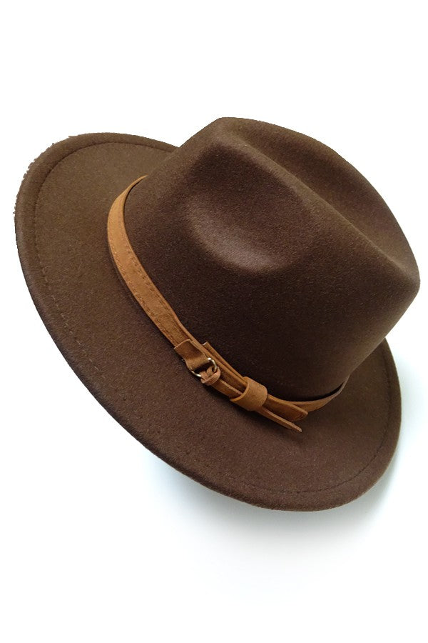 A VINTAGE CLASSIC FEDORA HAT BROWN TIE TRIM - Image 9