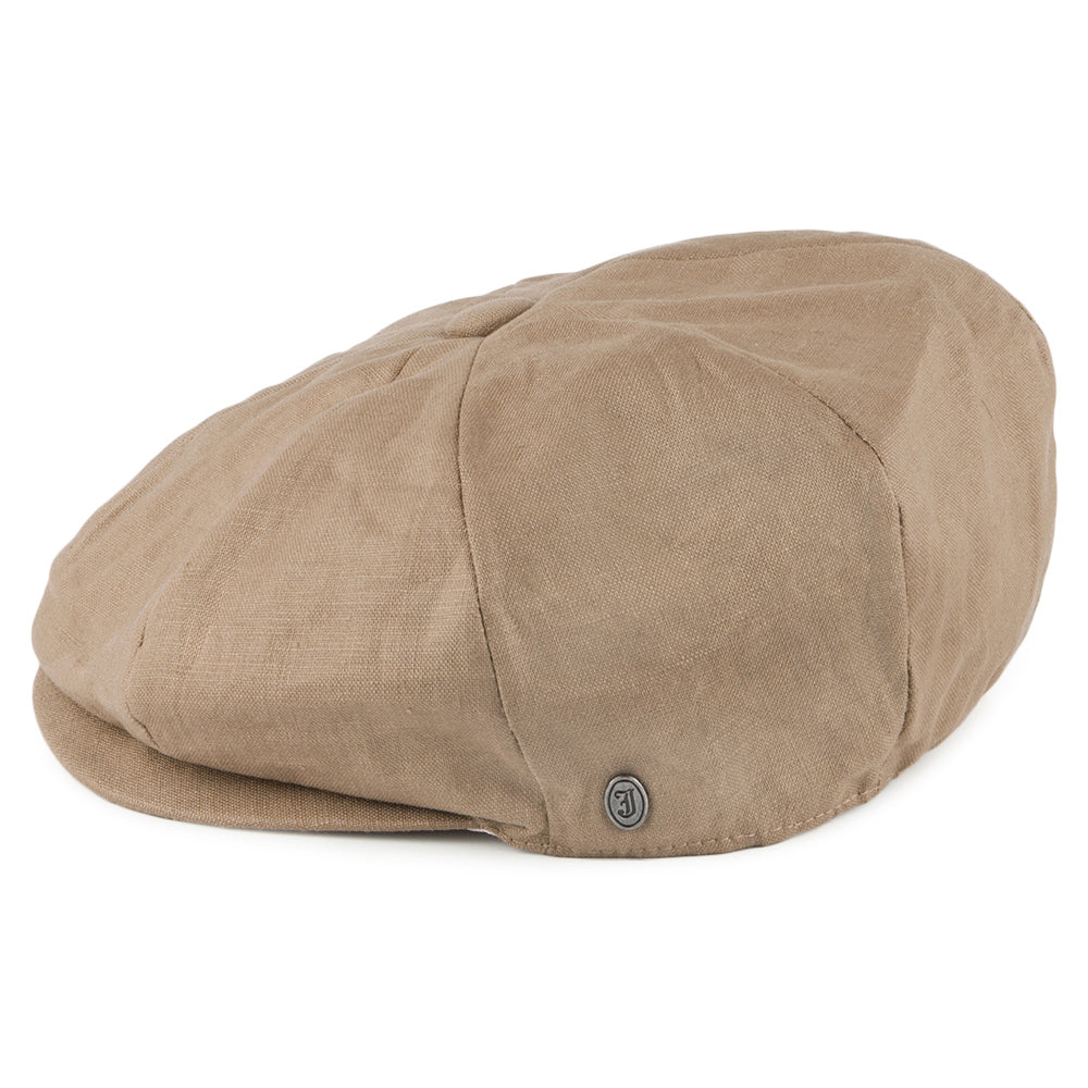 Camel Linen Newsboy Cap - Image 2