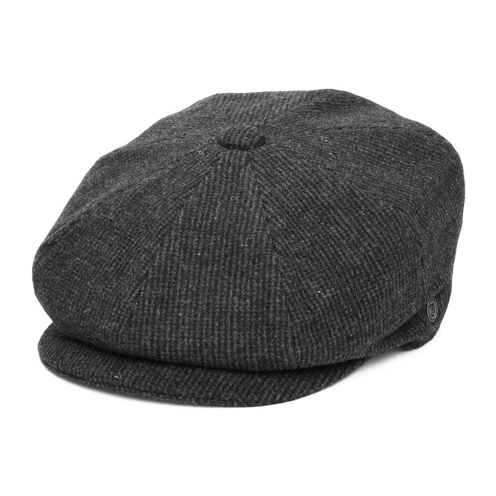 Charcoal Wool Blend Newsboy Cap