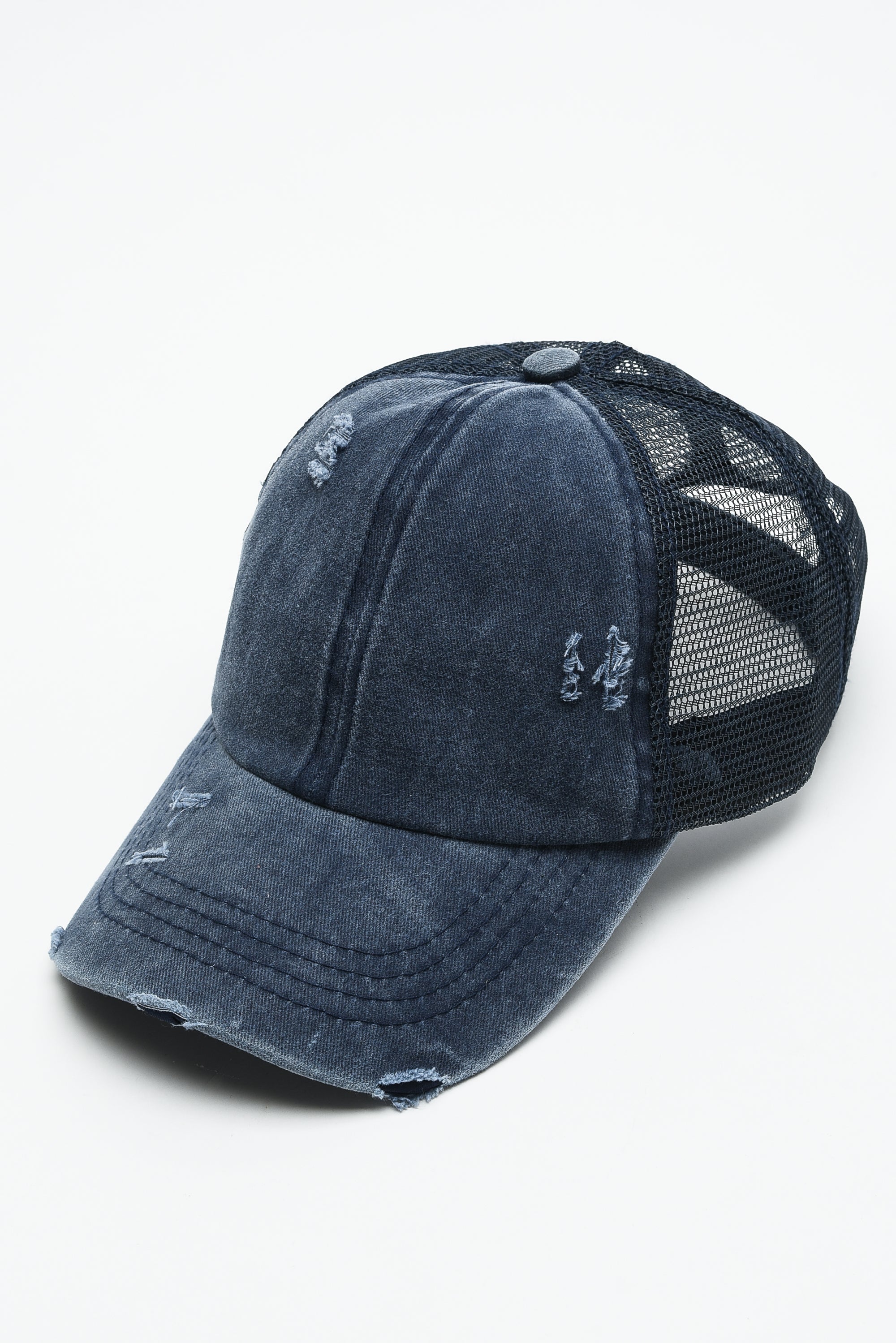 PREMIUM DISTRESS MESH BACK BASEBALL CAP - Image 21