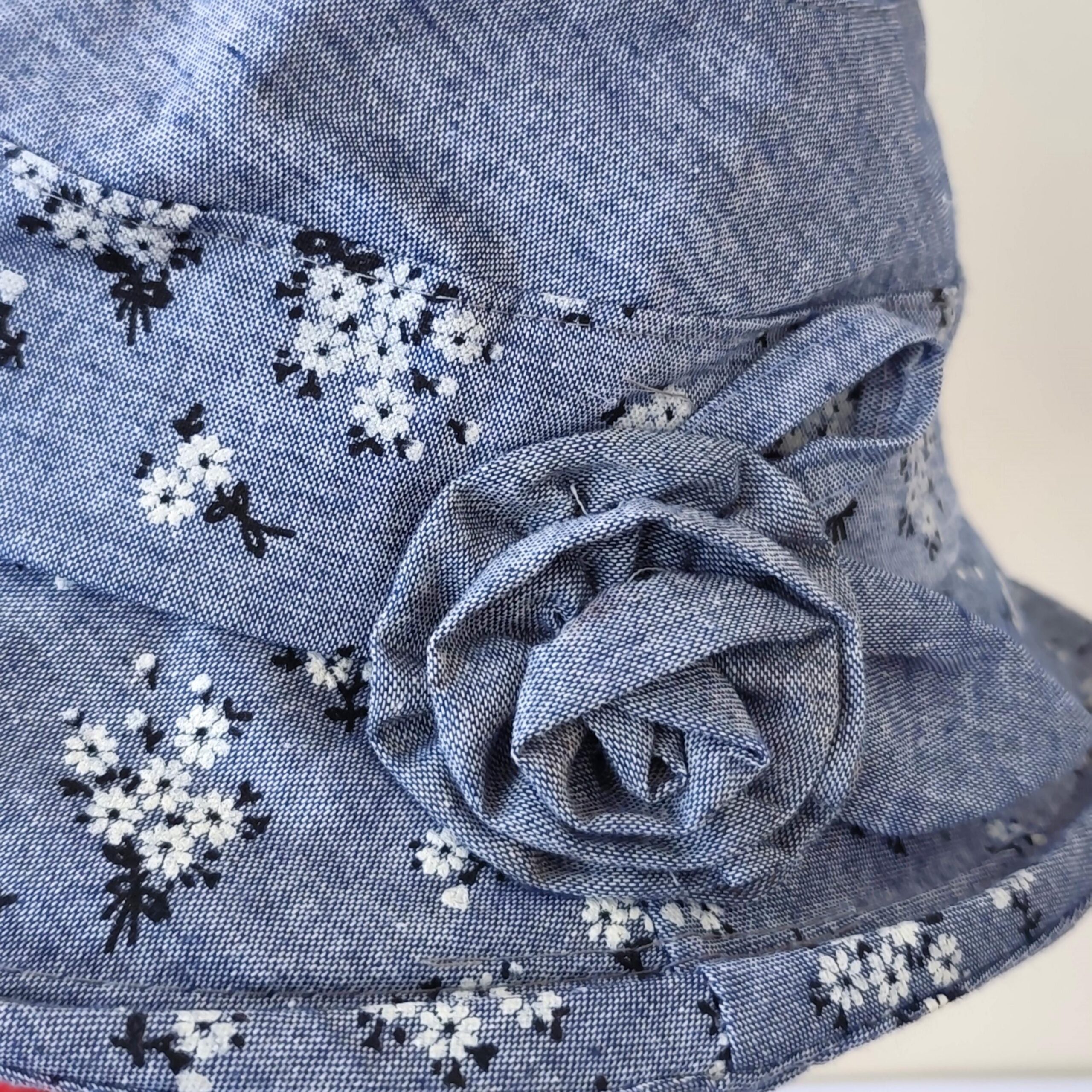 Womens Spring Summer Adjustable Bucket Cloche Flower Hat Foldable Breathable Gift for Her - Image 8