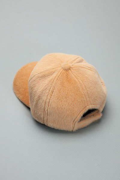 FAUX FUR COZY BASEBALL CAP - Image 8