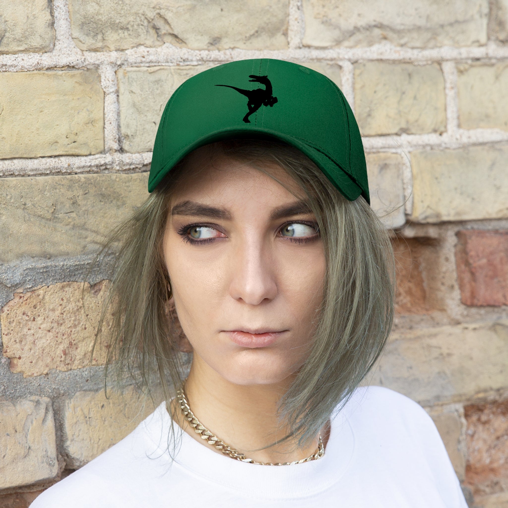 Velociraptor Twill Hat | Paleontologist Gift for Dinosaur Lovers