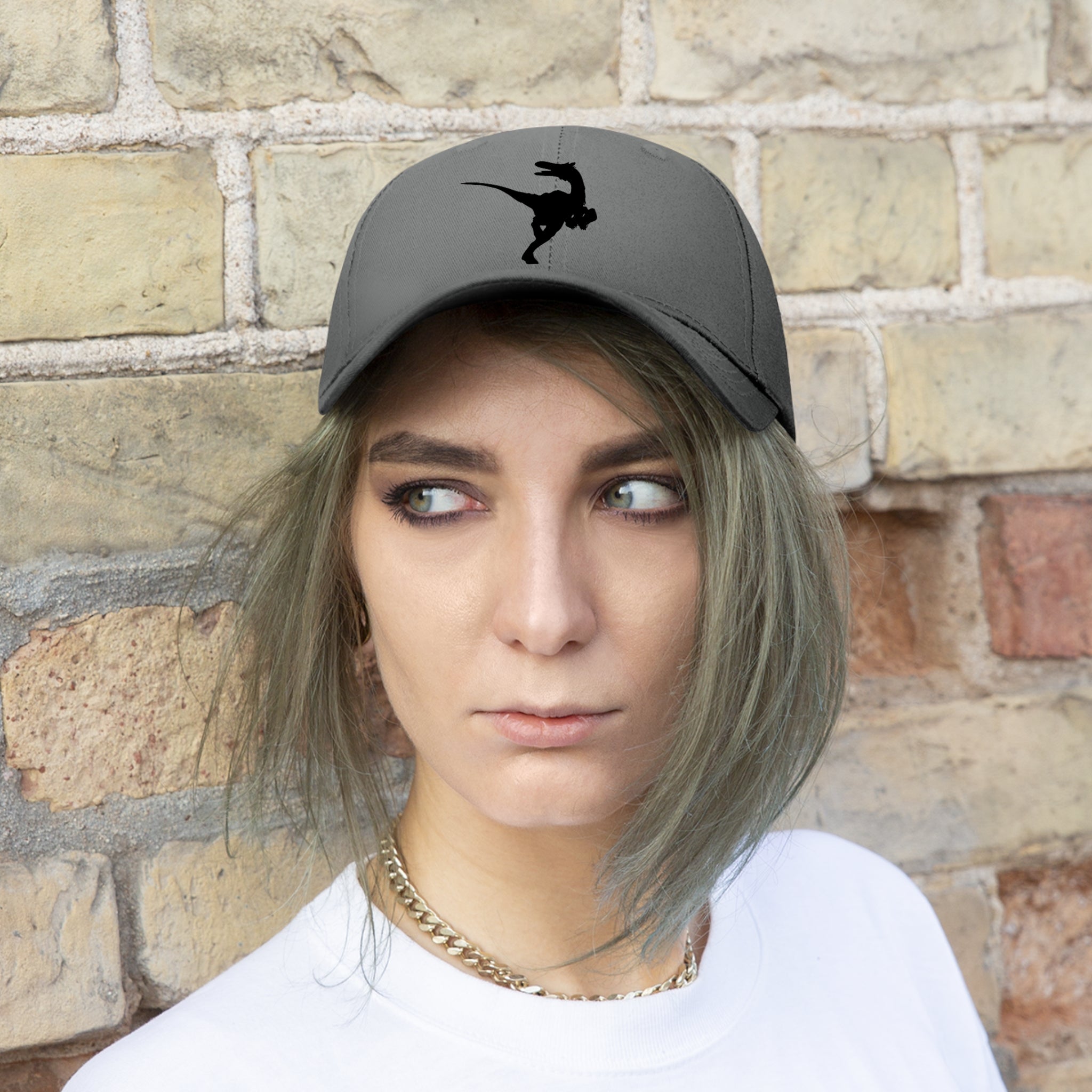 Velociraptor Twill Hat | Paleontologist Gift for Dinosaur Lovers