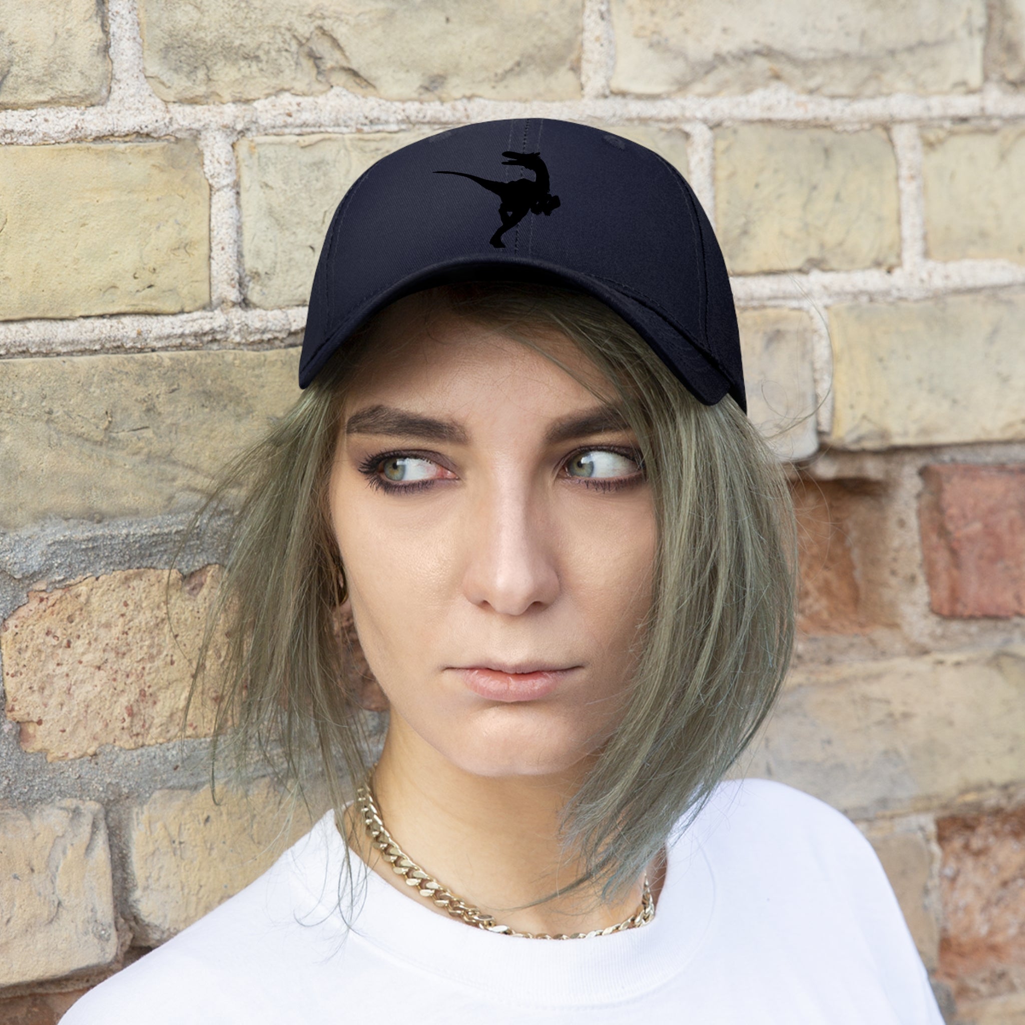 Velociraptor Twill Hat | Paleontologist Gift for Dinosaur Lovers